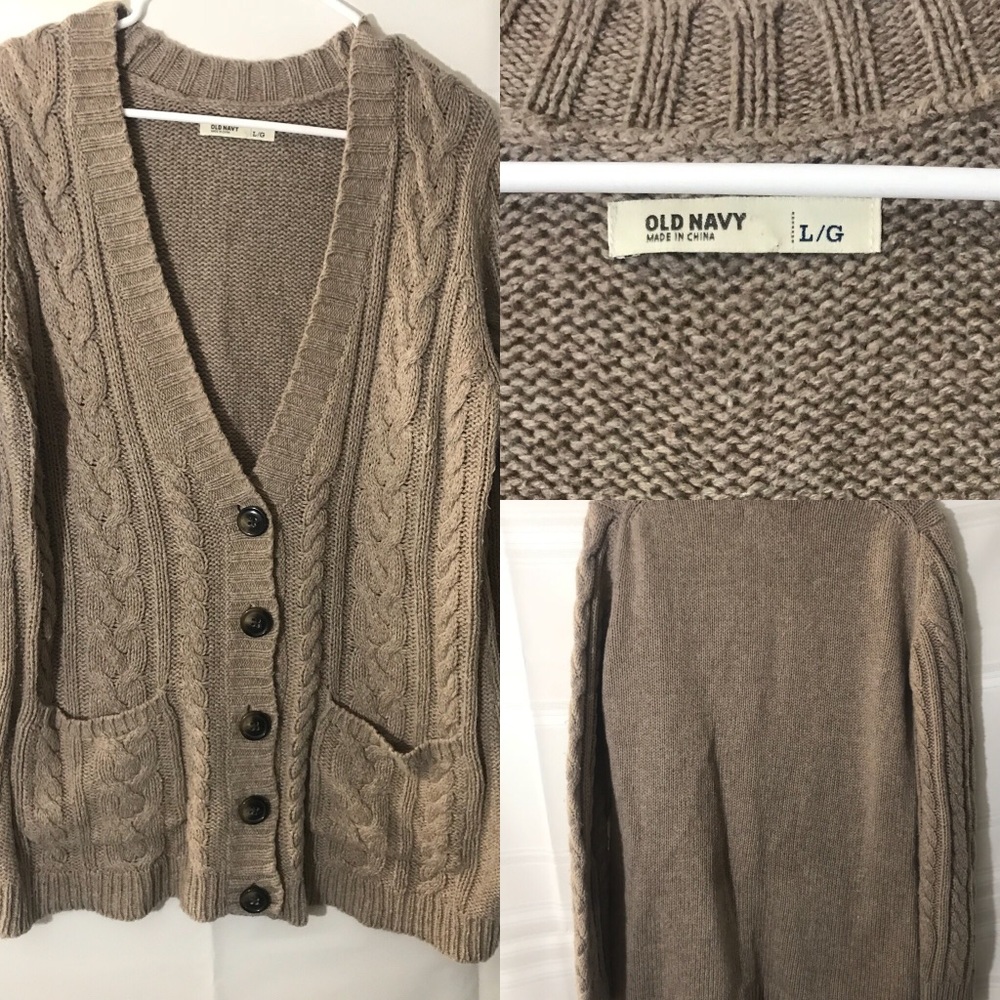 Chunky cableknit cardigan